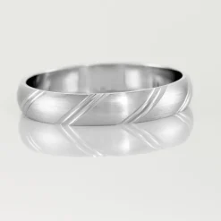 Alliance Marlon Demi Jonc Classique Or Blanc