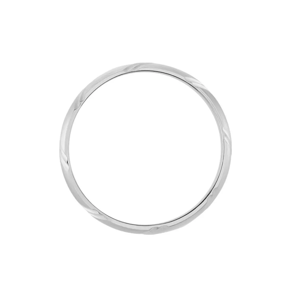 Alliance Marlon Demi Jonc Classique Or Blanc