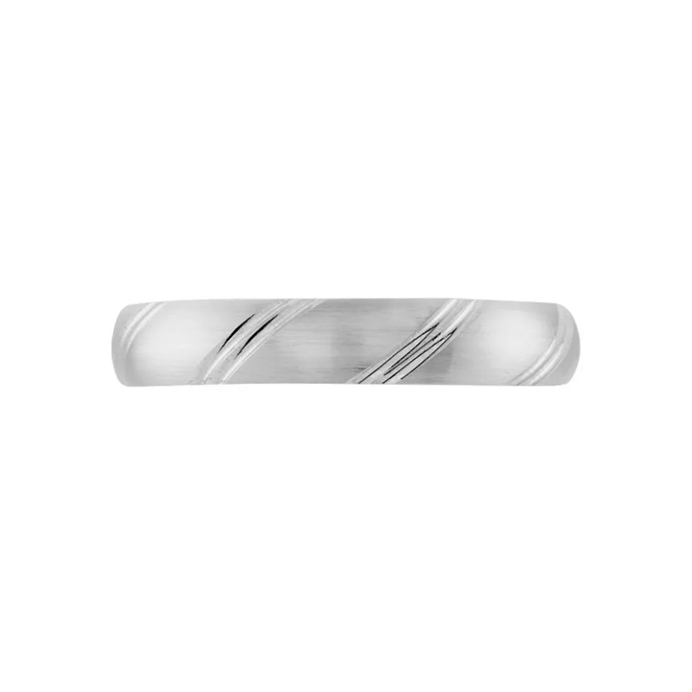 Alliance Marlon Demi Jonc Classique Or Blanc