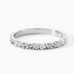 Alliance Marziale Ruban Plat Or Blanc