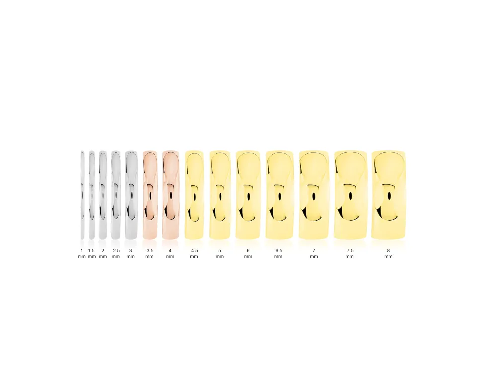 Alliance Meredithe Demi Jonc Classique Platine Blanc