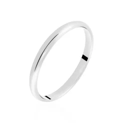 Alliance Meredithe Demi Jonc Classique Platine Blanc