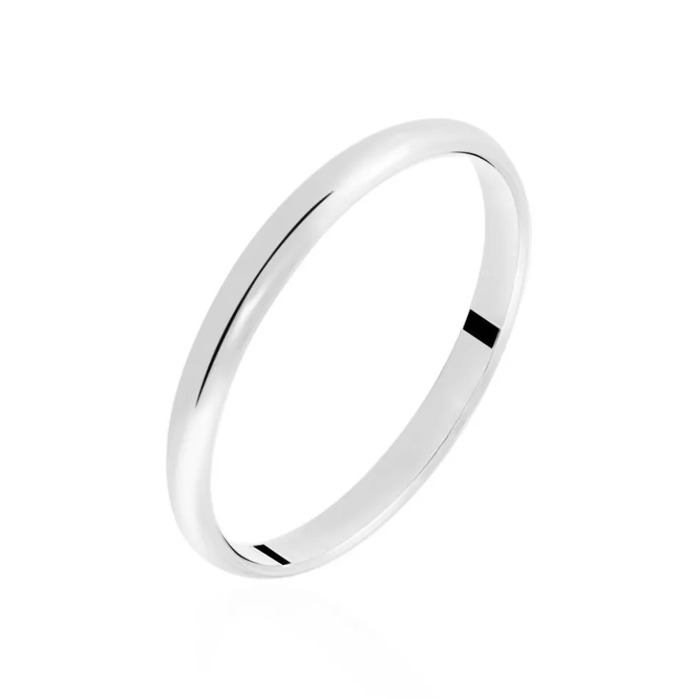 Alliance Meredithe Demi Jonc Classique Platine Blanc