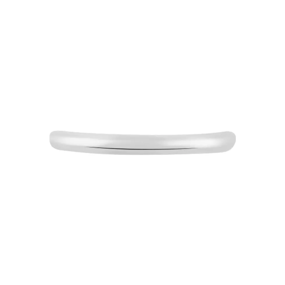 Alliance Meredithe Demi Jonc Classique Platine Blanc