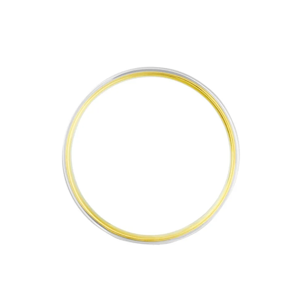 Alliance Miroir Ruban Plat Or Bicolore