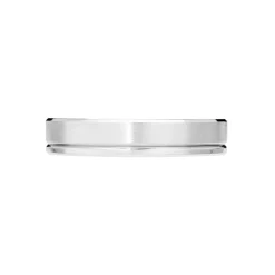 Alliance Polie Brossee Ruban Plat Or Blanc