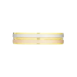 Alliance Triade Ruban Plat Or Tricolore