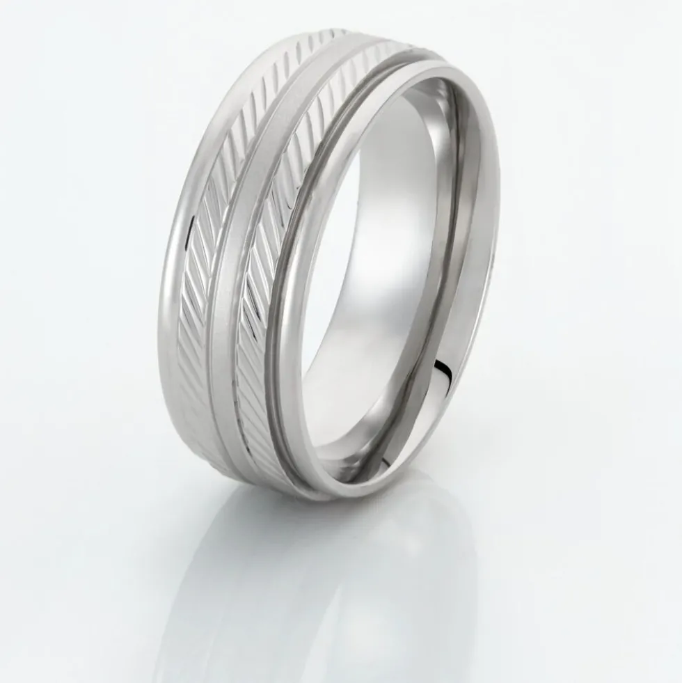 Bague Acier Blanc Jesper