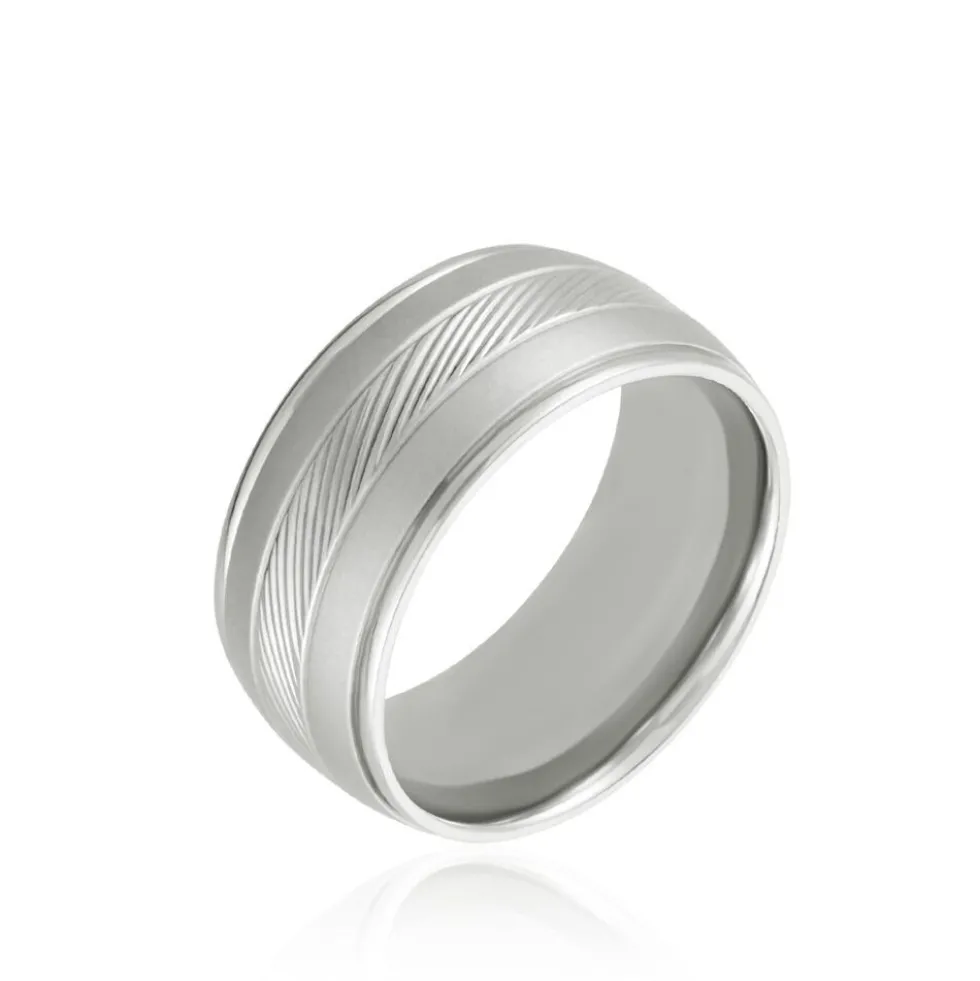 Bague Acier Blanc Sabien
