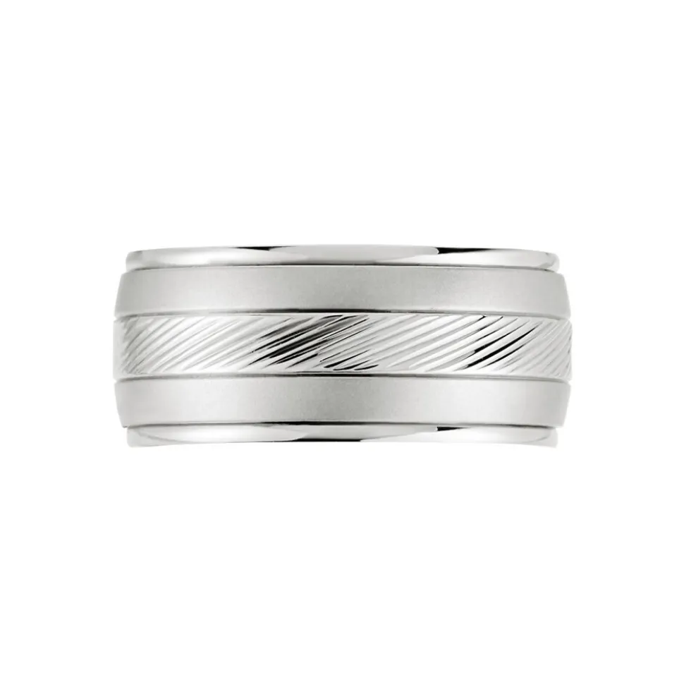 Bague Acier Blanc Sabien