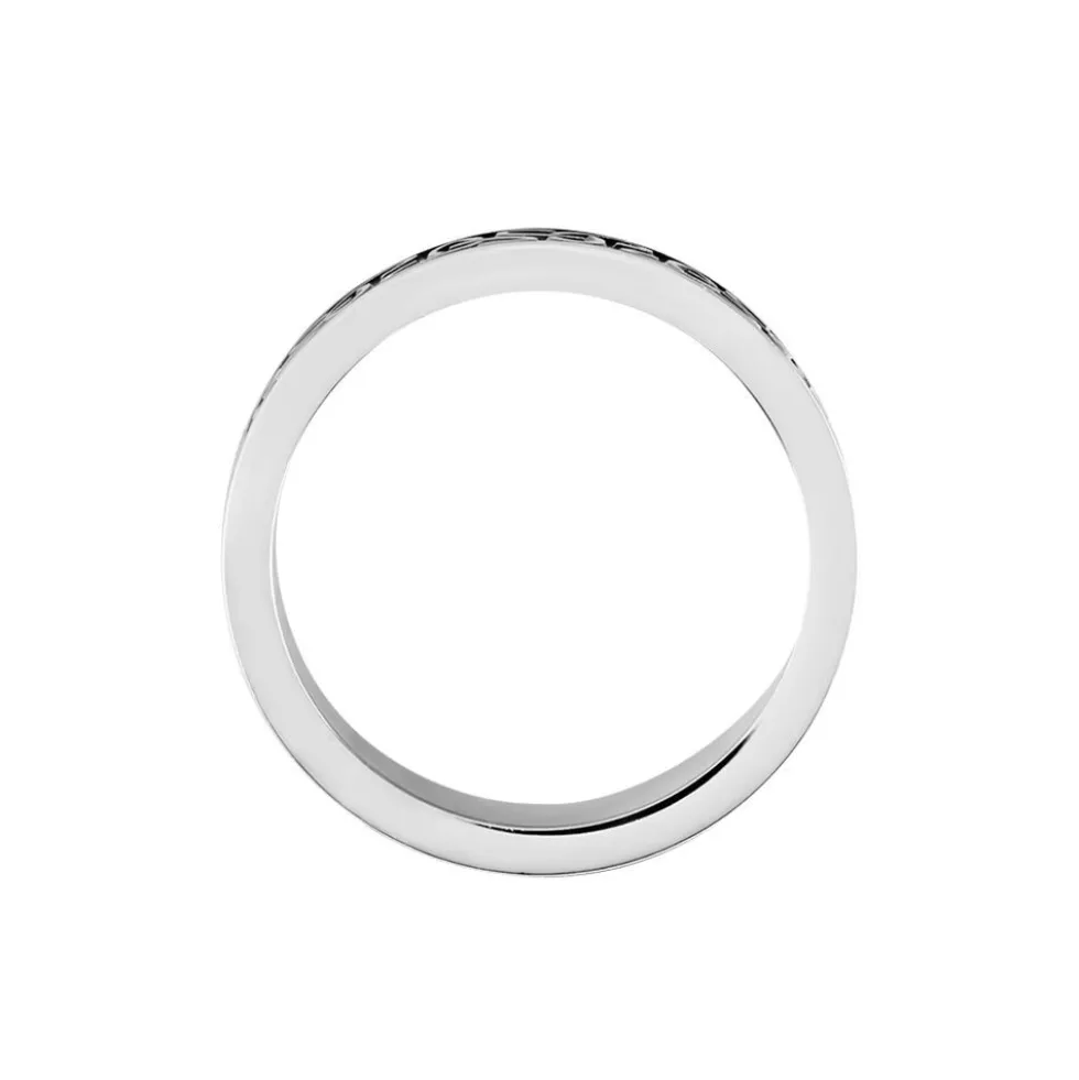 Bague Acier Blanc Ugo