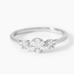Bague Acil Argent Blanc Oxyde De Zirconium