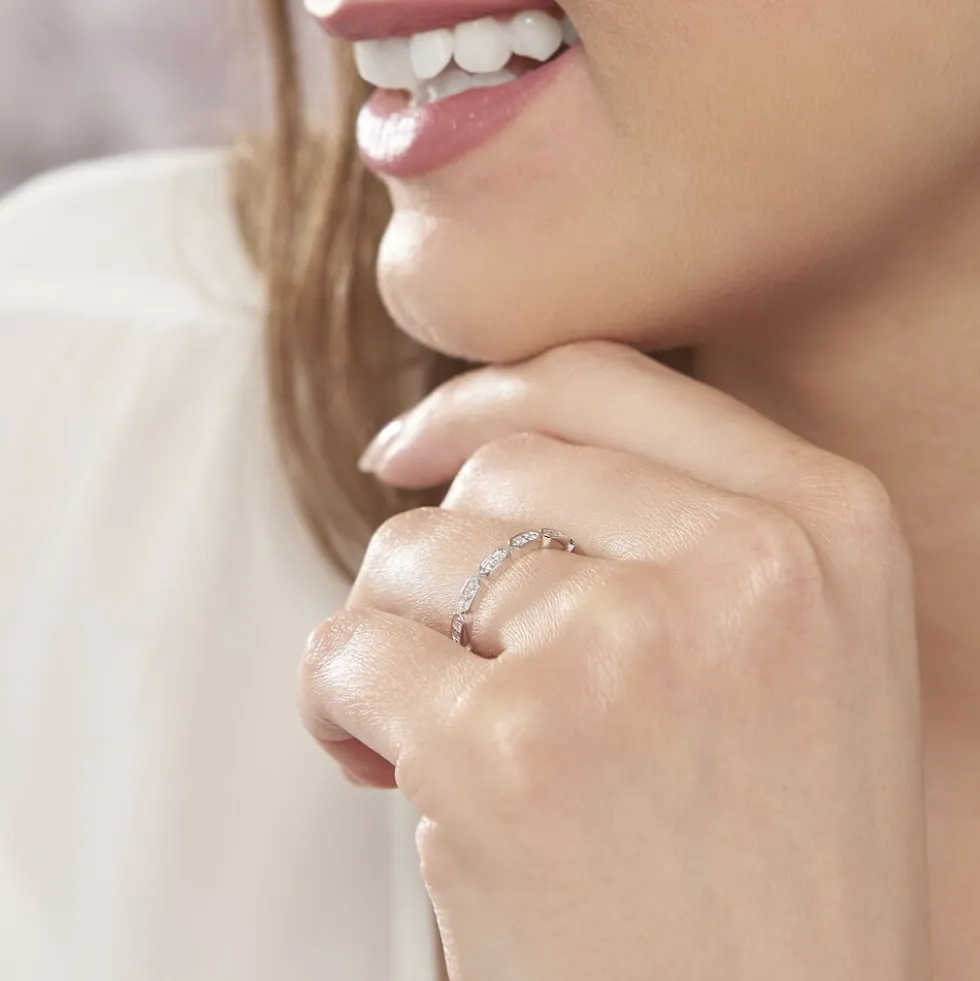 Bague Adali Argent Blanc Oxyde De Zirconium