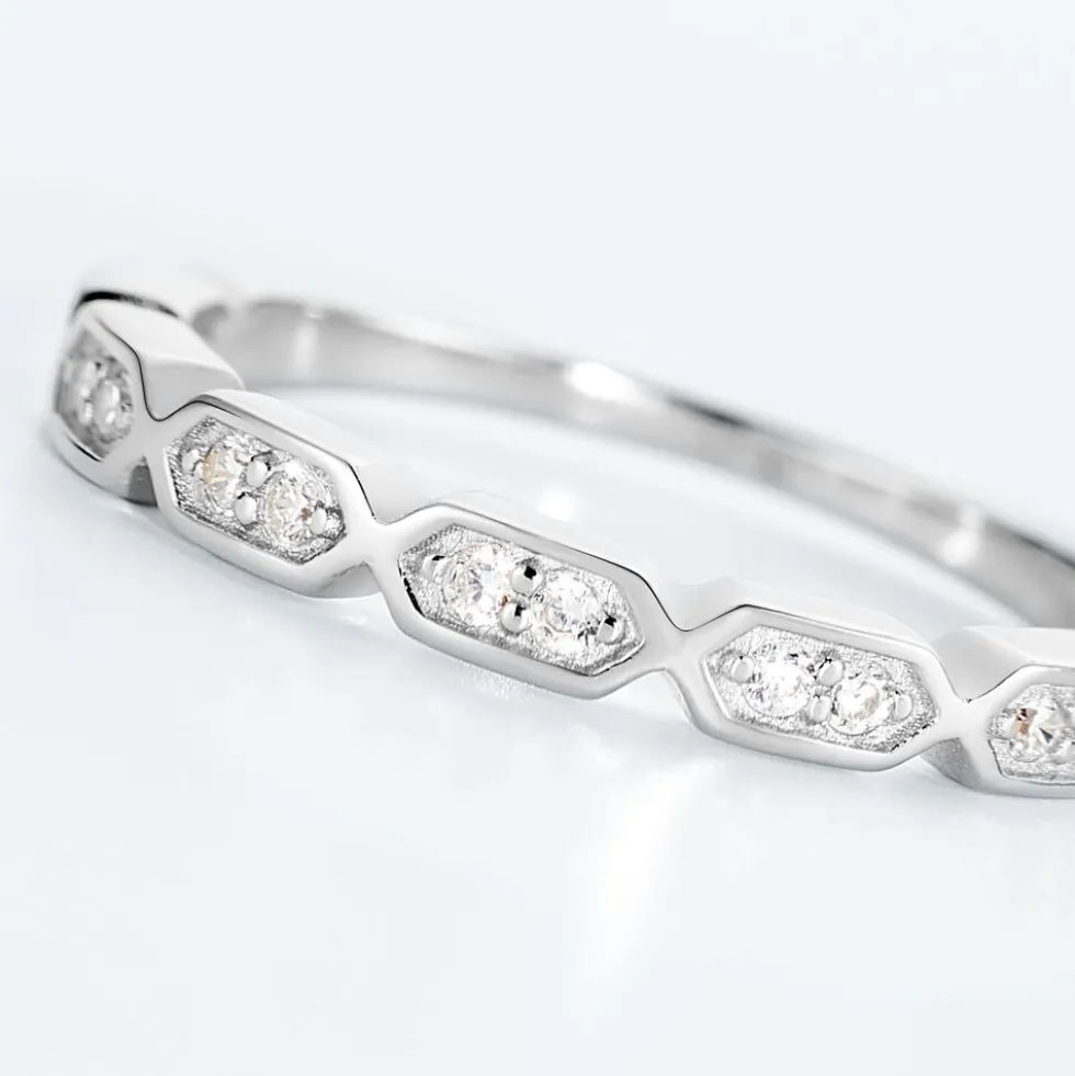 Bague Adali Argent Blanc Oxyde De Zirconium