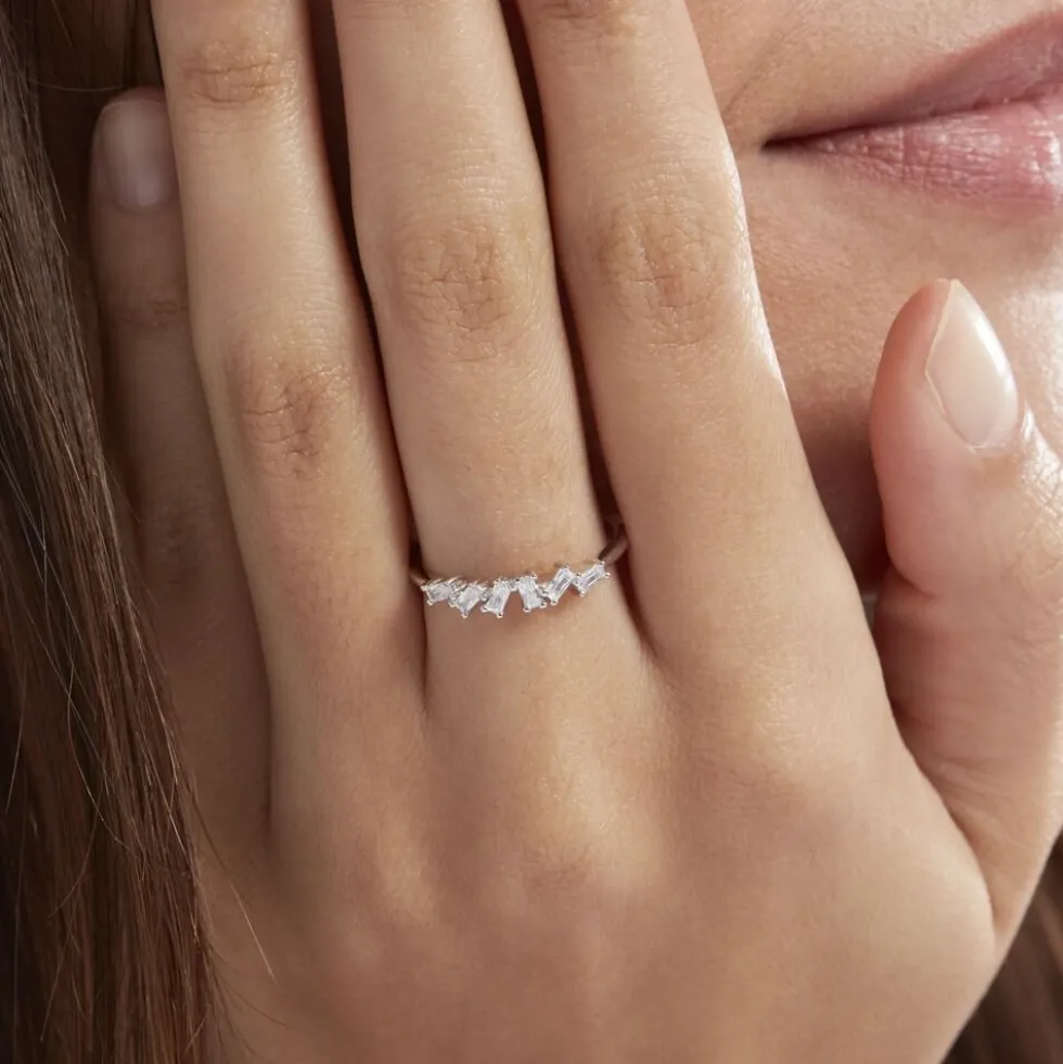 Bague Adonia Argent Blanc Oxyde De Zirconium