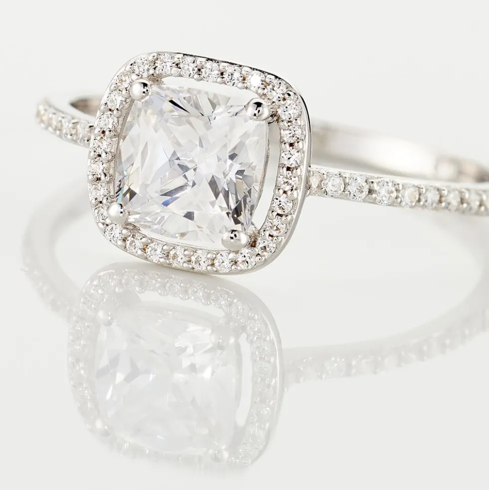 Bague Adrienne Or Blanc Oxyde De Zirconium