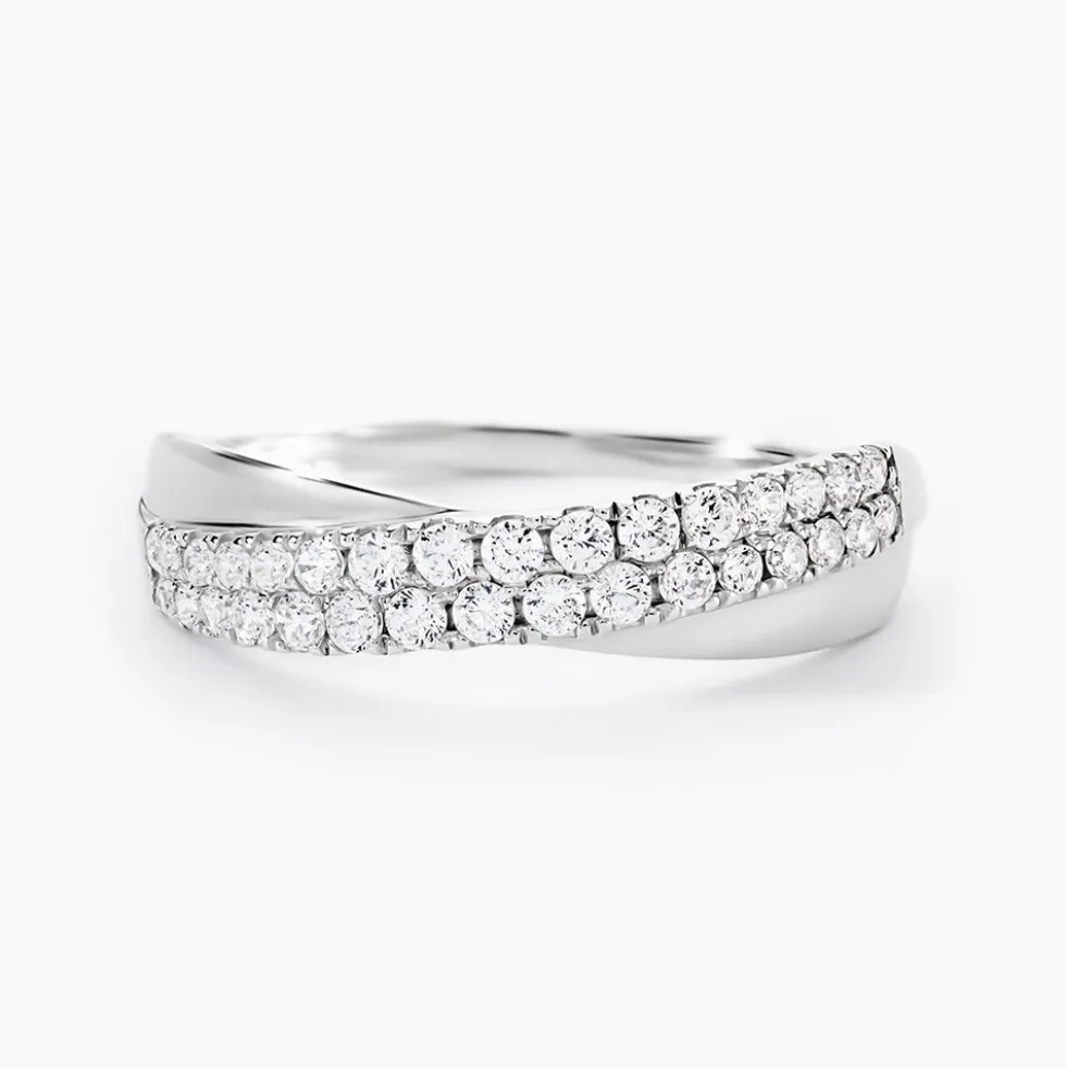 Bague Aglae Or Blanc Oxyde De Zirconium