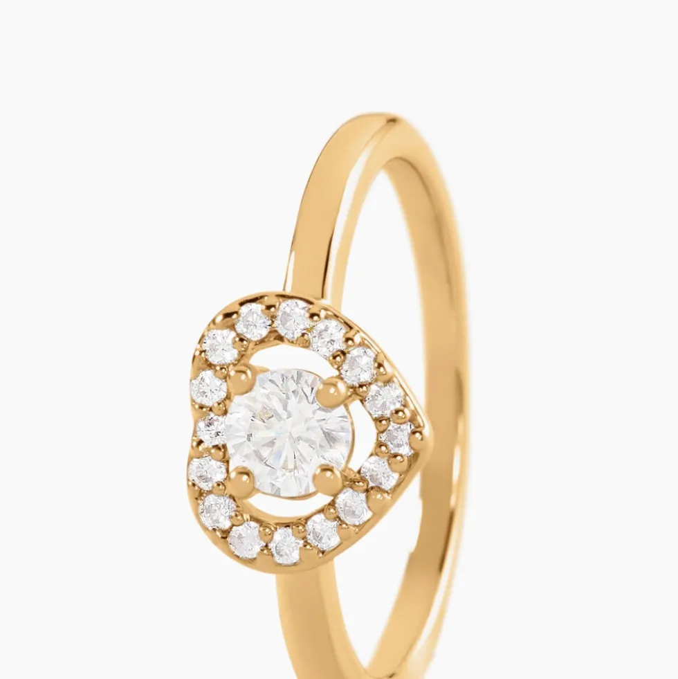 Bague Alais Plaqué Or Jaune Oxyde De Zirconium