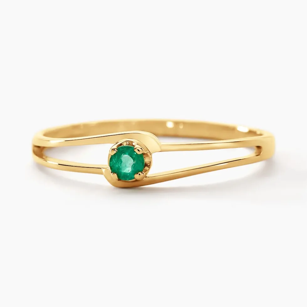 Bague Alisha Or Jaune Emeraude