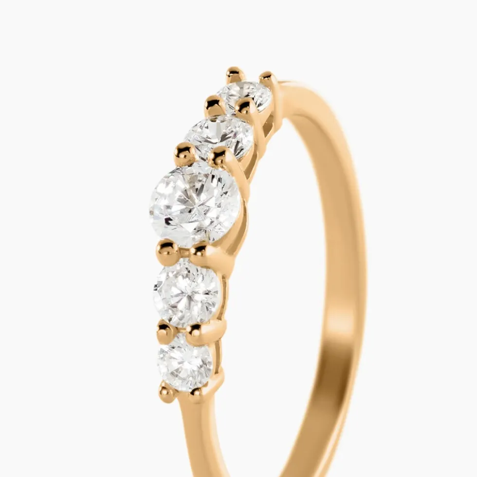 Bague Allice Plaqué Or Jaune Oxyde De Zirconium
