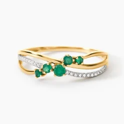 Bague Amarylis Or Jaune Emeraude