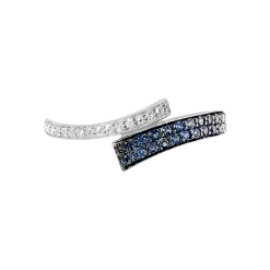 Bague Amelie Or Blanc Saphir Et Diamant