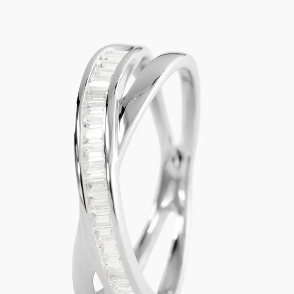 Bague Anelyse Or Blanc Oxyde De Zirconium