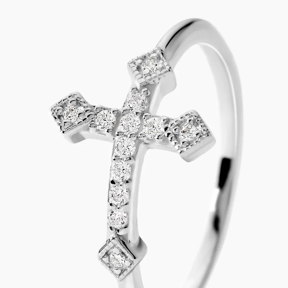 Bague Angel Argent Blanc Oxyde De Zirconium