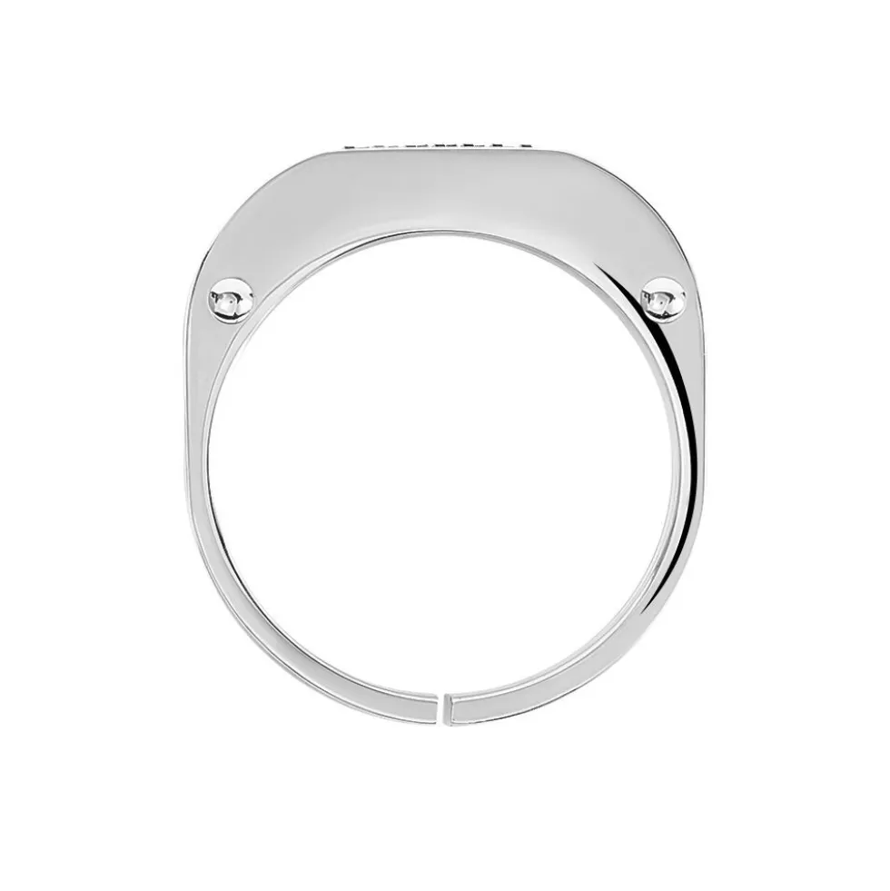 Bague Annastasia Acier Blanc