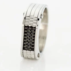 Bague Annastasia Acier Blanc