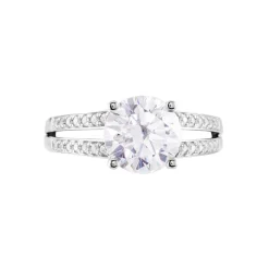 Bague Anthyme Or Blanc Oxyde De Zirconium