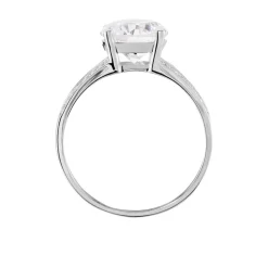 Bague Anthyme Or Blanc Oxyde De Zirconium