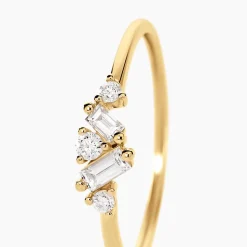 Bague Antigonus Or Jaune Diamant Synthétique