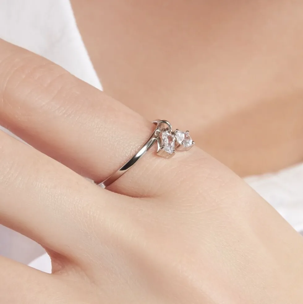 Bague Aoibhin Argent Blanc Oxyde De Zirconium