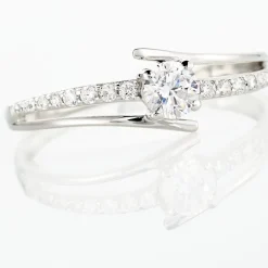 Bague April Or Blanc Oxyde De Zirconium