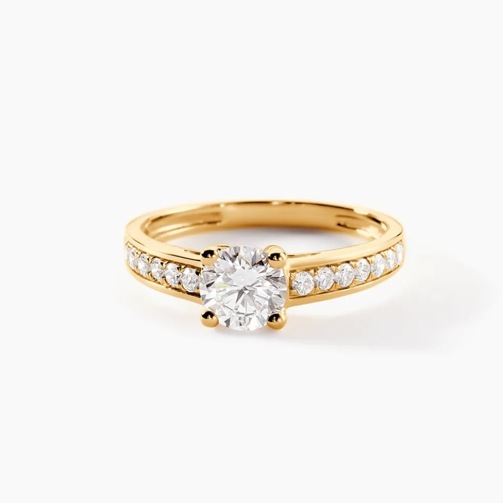 Bague Aramis Ld Or Jaune Diamant Synthétique