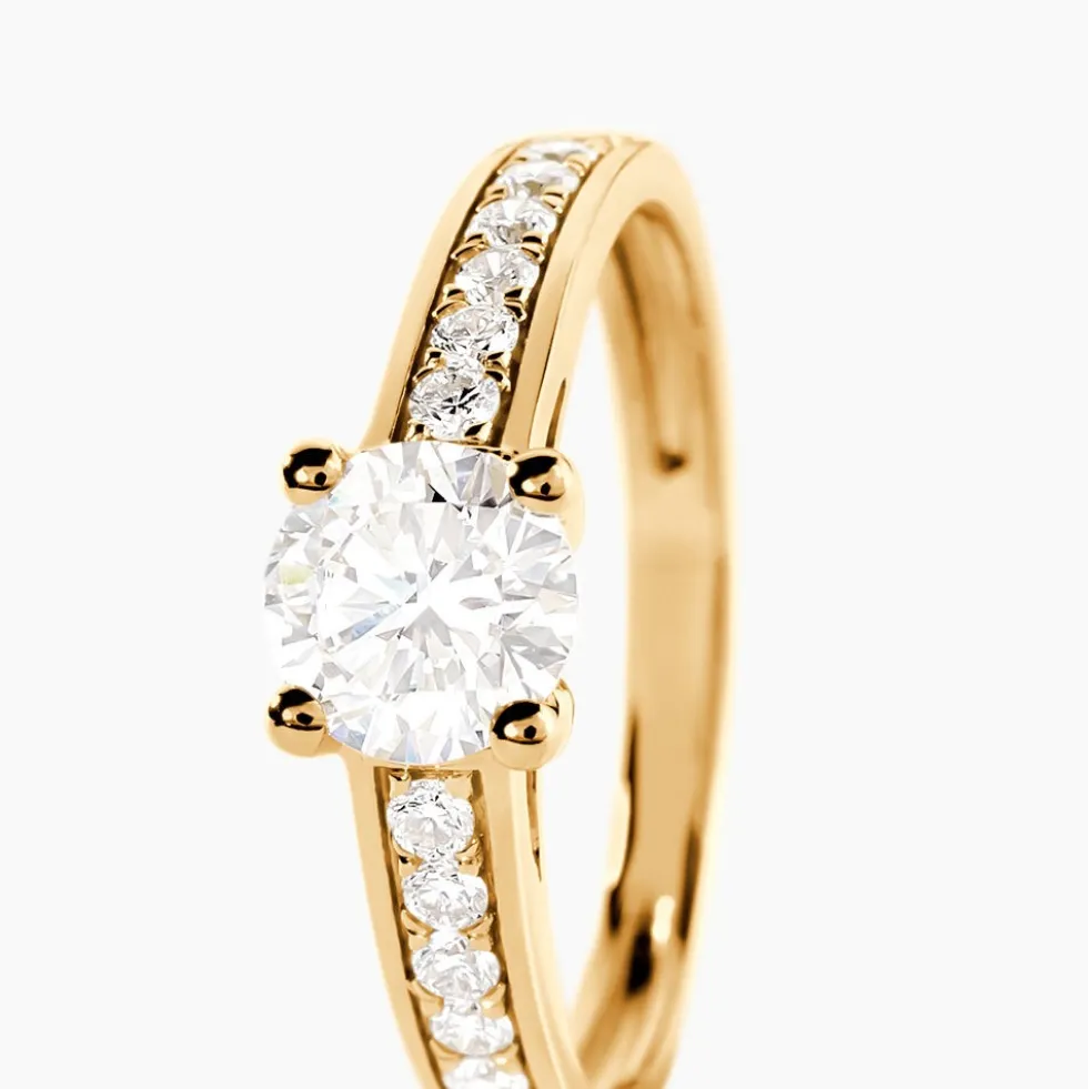 Bague Aramis Ld Or Jaune Diamant Synthétique