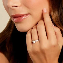 Bague Aramis Ld Platine Blanc Diamant Synthétique