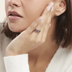 Bague Argent Blanc Agapios Oxydes De Zirconium