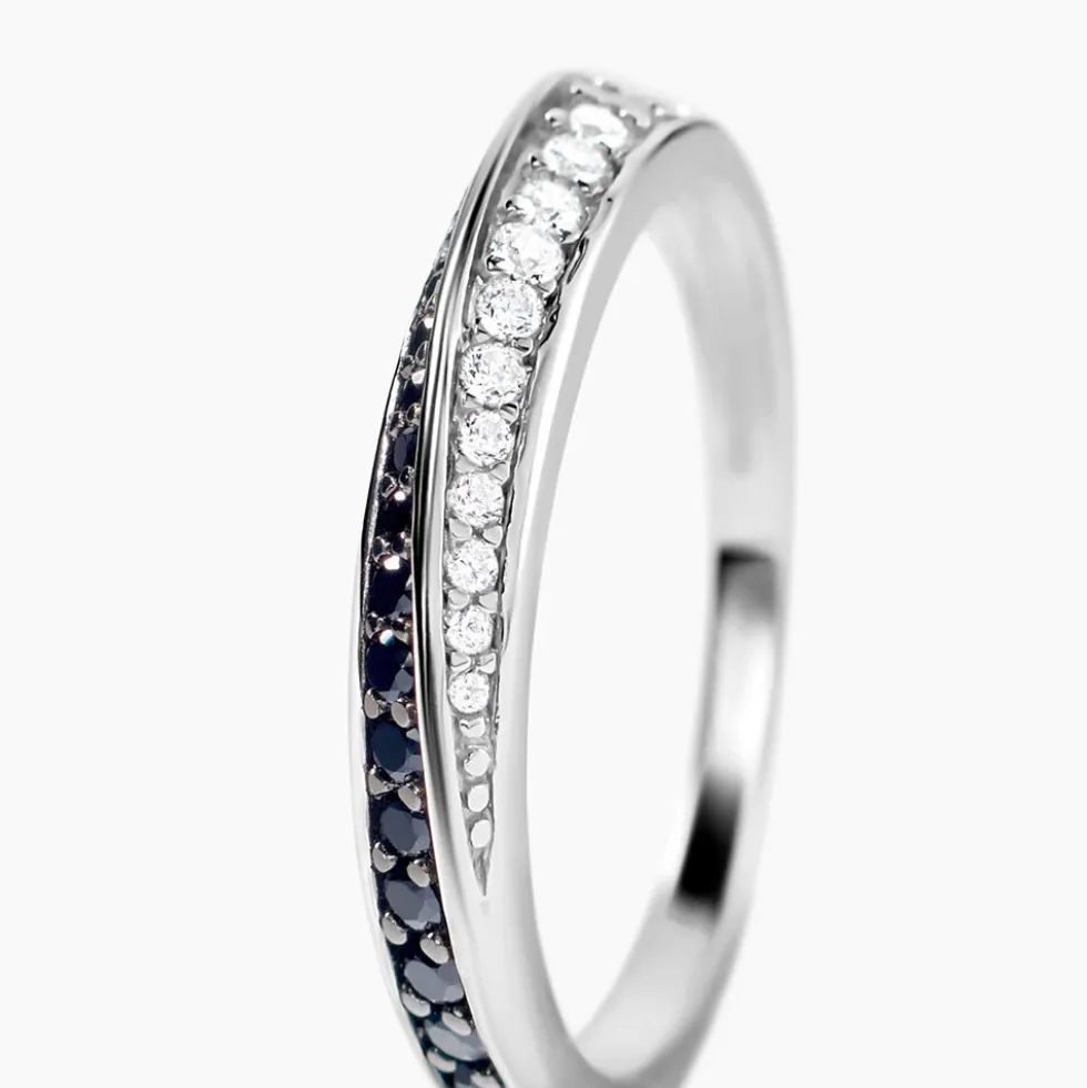 Bague Argent Blanc Agoston Oxydes De Zirconium