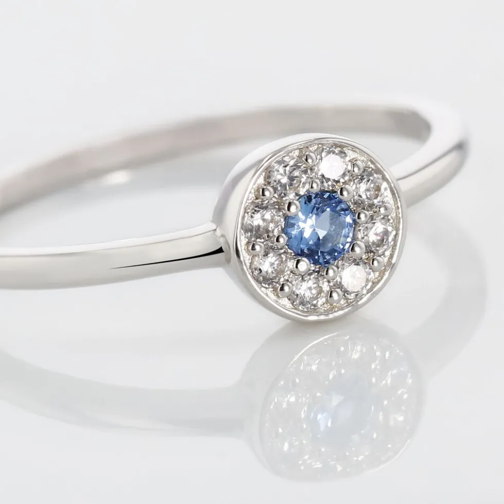 Bague Argent Blanc Auxana Oxyde De Zirconium