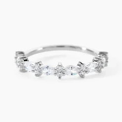 Bague Argent Blanc Eclat D'Aurore Oxydes De Zirconium
