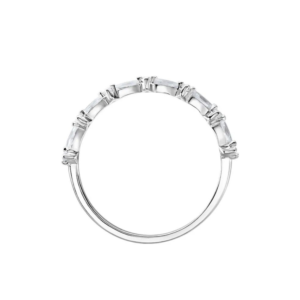 Bague Argent Blanc Eclat D'Aurore Oxydes De Zirconium