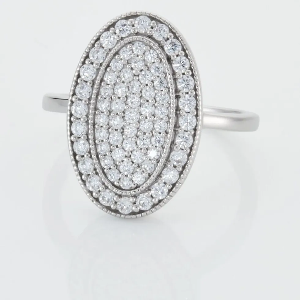 Bague Argent Blanc Eligia Oxydes De Zirconium
