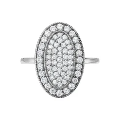 Bague Argent Blanc Eligia Oxydes De Zirconium
