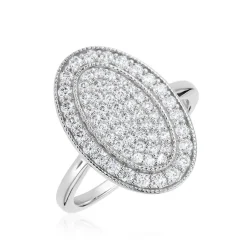 Bague Argent Blanc Eligia Oxydes De Zirconium