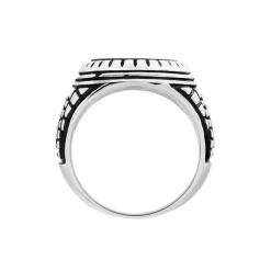 Bague Argent Blanc Thimeo Agathe Noire