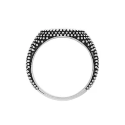 Bague Argent Blanc Tom Email Noir