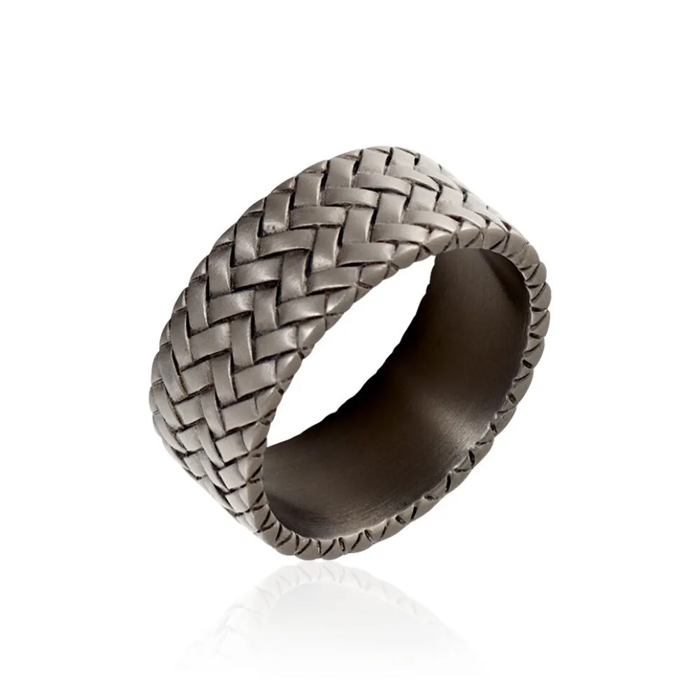Bague Argent Noir