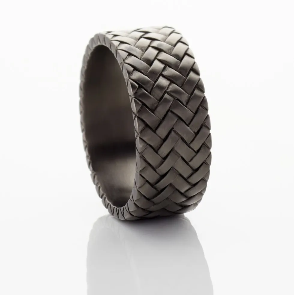 Bague Argent Noir